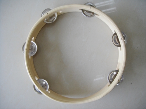 海浪乐器 8寸20cm铃鼓圈 幼教教具 亲子教具 原木铃鼓圈 单排铃圈