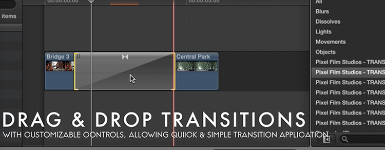 Mac FCPX插件:48组毛玻璃时尚遮罩转场预设 TRANSGLASS