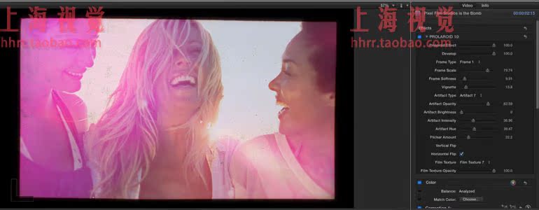 FCPX插件 Prolaroid 怀旧复古模拟瞬间摄影摄像老摄像机效果插件