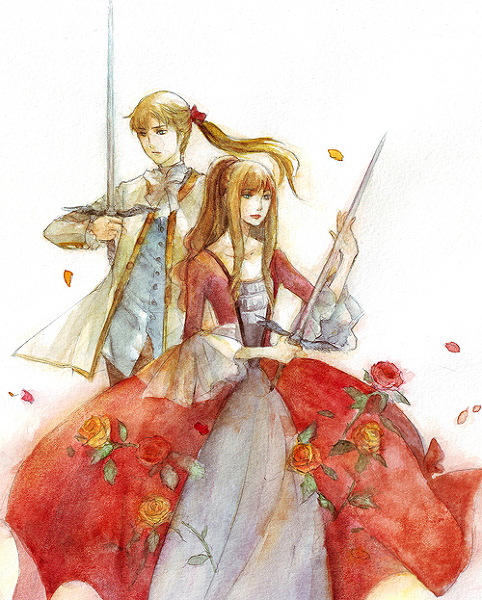 免费双面骑士女装骑士chevalier骑士漫画原画素材