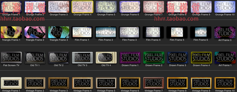 FCPX插件 Proframe 复古花纹边框专业视角的改变和框架插件