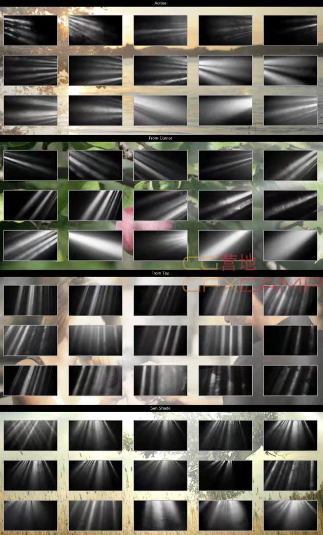 60个真实光线照射2K视频素材 MotionVFX mRays