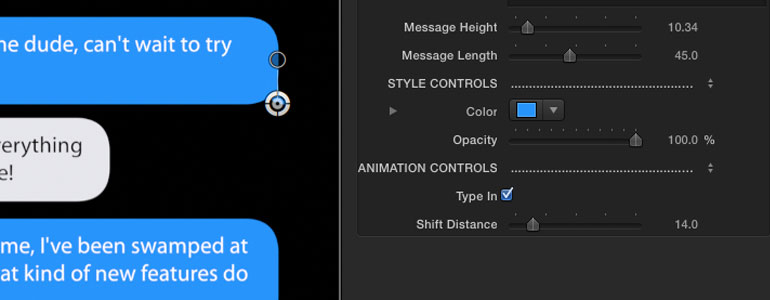 FCPX插件 PROMESSAGE V2短信对话弹窗效果滤镜