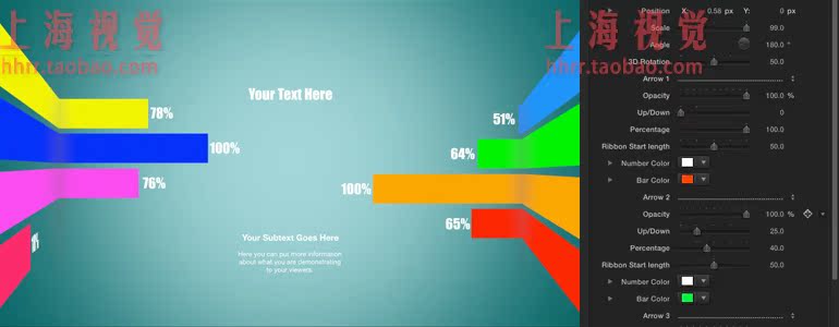 FCPX插件：数据信息报表统计动画PROGRAPH 公司企业数据分析