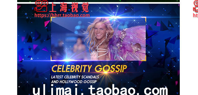 时尚动感星光闪耀娱乐节目包装宣传预告片头婚礼庆视频开场AE模板