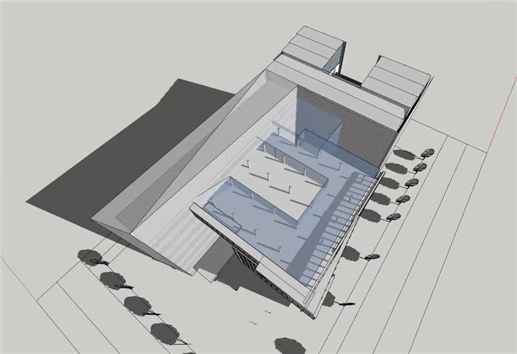 办公大楼/现代行政服务中心/建筑方案设计/SU模型+CAD图纸+...-17