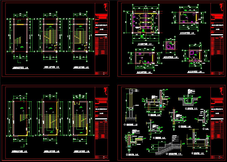 办公楼 建筑CAD图纸/设计院参考方案/施工图/CAD素材资料/1.84GB-6