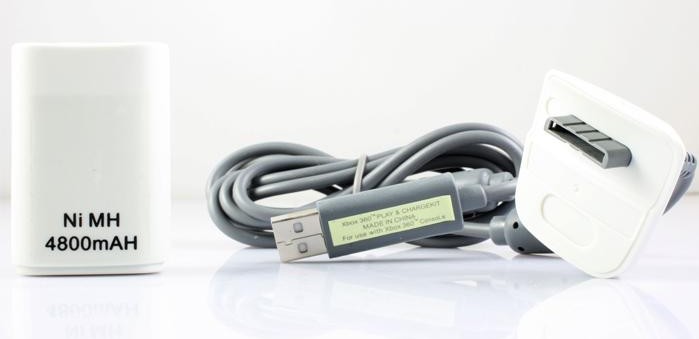 Bộ pin không dây XBOX360 mới Bộ xử lý sạc Bộ sạc 2 trong 1 +4800 pin - XBOX kết hợp tay cầm chơi liên quân