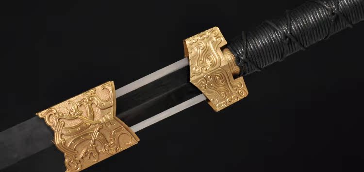 精品龙泉宝剑花纹钢八面汉剑加长剑硬剑双龙铜装镇宅宝剑 未开刃