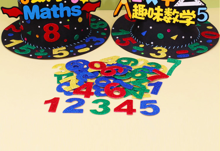 数学元素手工帽子diy材料儿童创意魔法帽制作小学生数字装饰头饰-阿里巴巴