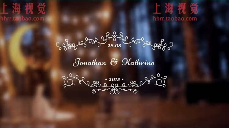 FCPX插件 8组时尚花纹生长婚礼名字日期标题展示动画