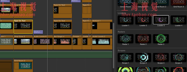 FCPX插件 ProHud v1 波形脉冲科技感背景效果for Final Cut Pro X