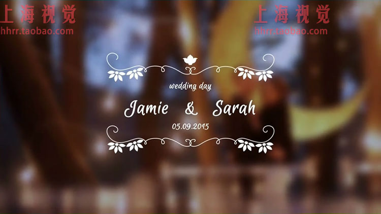 FCPX插件 8组时尚花纹生长婚礼名字日期标题展示动画