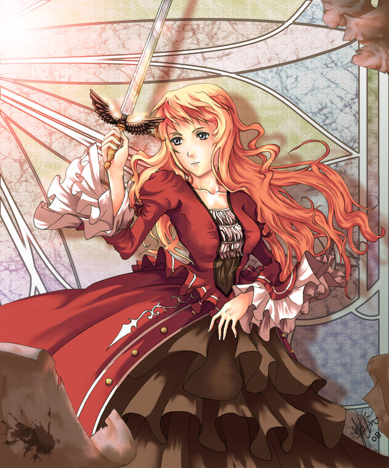 免费双面骑士女装骑士chevalier骑士漫画原画素材