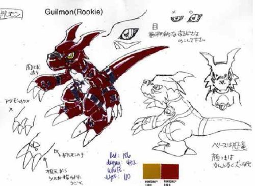 数码宝贝动漫原画素材