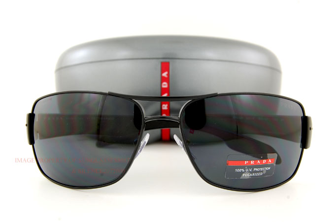 New Prada Sport Linea Rossa Sunglasses PS 53N 53NS 1BO 5Z1 BLACK ...