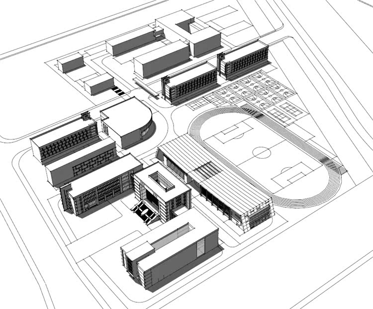 综合教学楼/现代校园实验楼/建筑方案设计/SU模型+CAD图纸+...-12