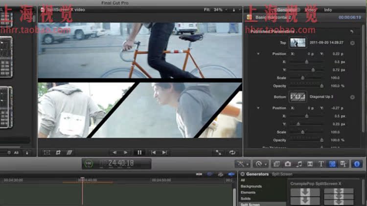 FCPX插件 SplitScreen X 分屏效果38种预置 for Final Cut Pro X
