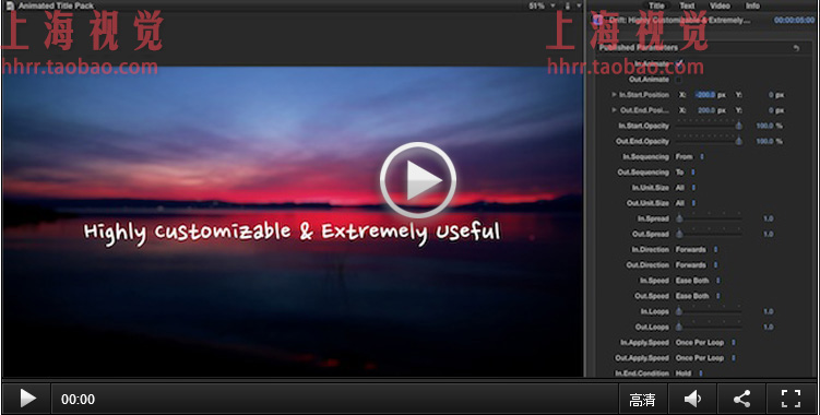 FCPX插件 Animated Title Pack文字动态效果 for Final Cut Pro X