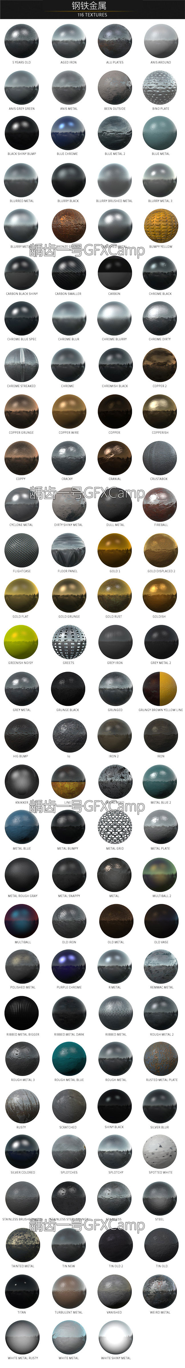 500+E3D V2材质预设包 Element 3D 金属/布料/皮革/橡胶 Win/Mac