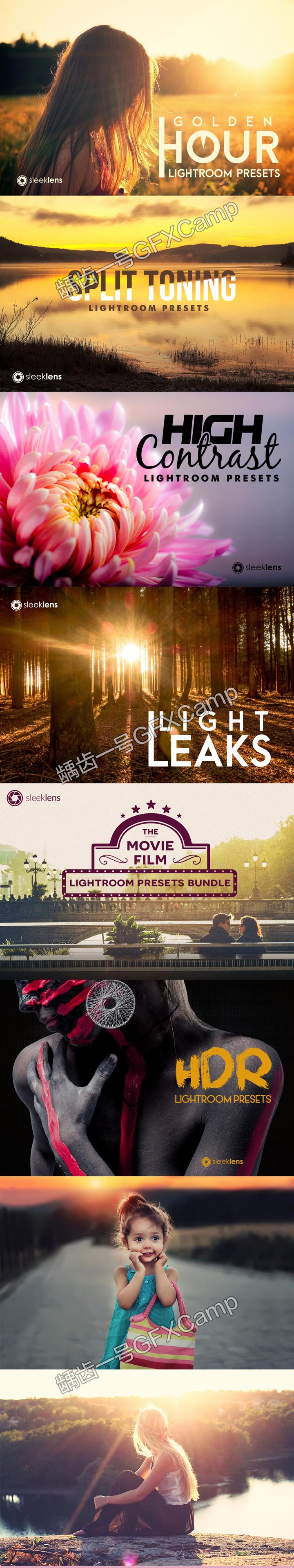 400+Lightroom人像食物时尚婚礼HDR风景黑白照片Lr调色预设