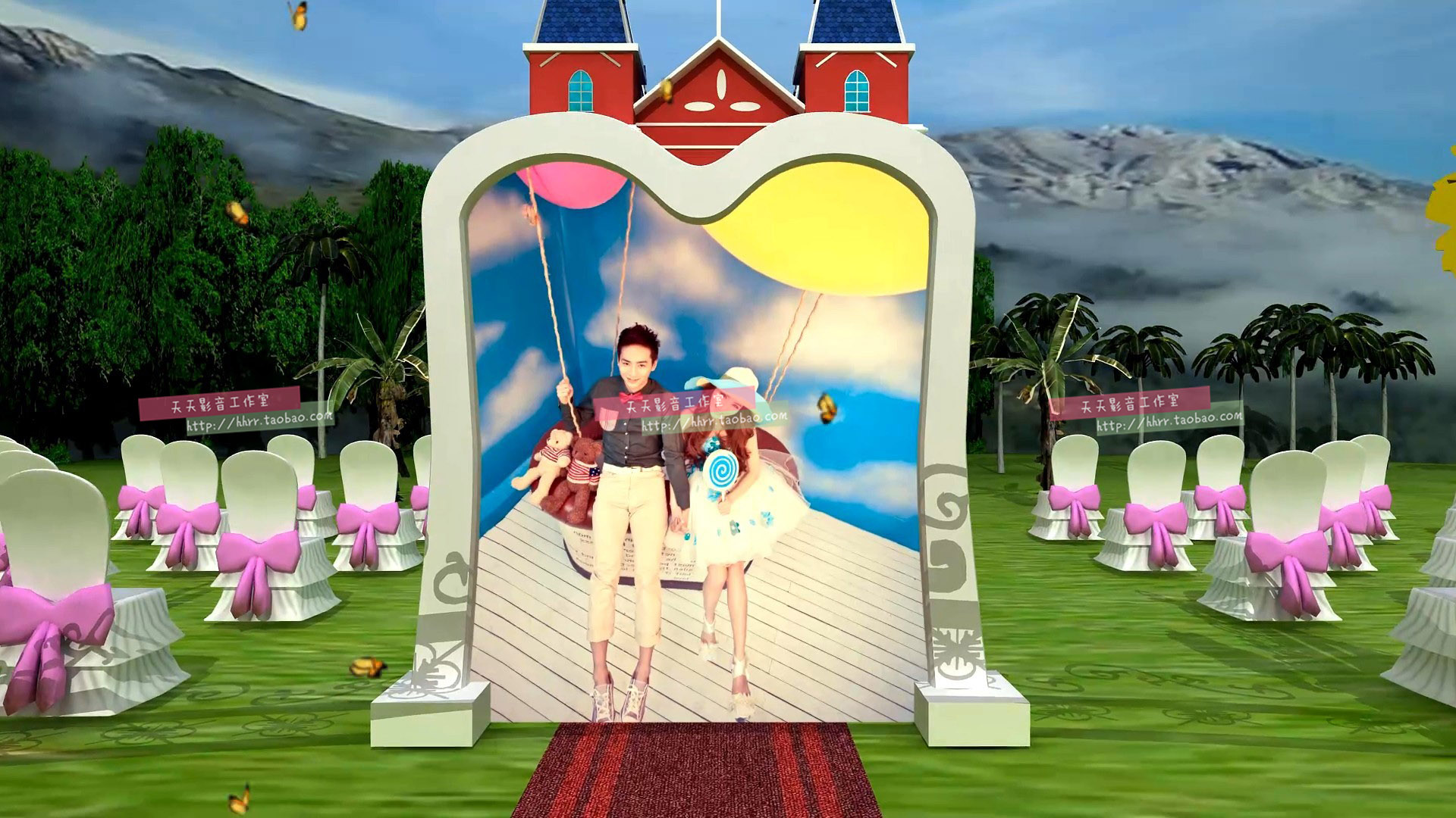 蓝光高清时尚婚礼视频 日韩之恋 影楼 3D电子相册模板制作