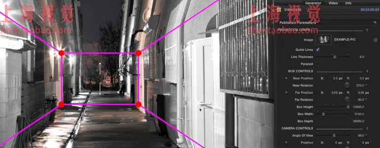 FCPX插件 Projection 图片模拟视频三维高级工程合成工具插件