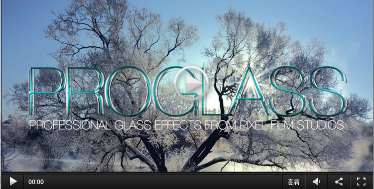 FCPX插件 ProGlass 透明玻璃文字标题栏效果 for Final Cut Pro X