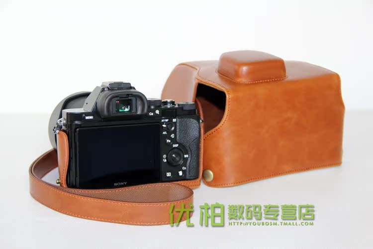 Sony túi máy ảnh A7R3 bao da A7 III a7 A7 7R2 7K S A7R 2 A7m2 II A72 đặc biệt bao da túi máy ảnh trường hợp tháo pin bảo vệ che camera miễn phí - Phụ kiện máy ảnh kỹ thuật số balo crumpler