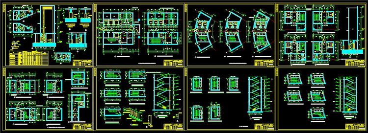 办公楼 建筑CAD图纸/设计院参考方案/施工图/CAD素材资料/1.84GB-4