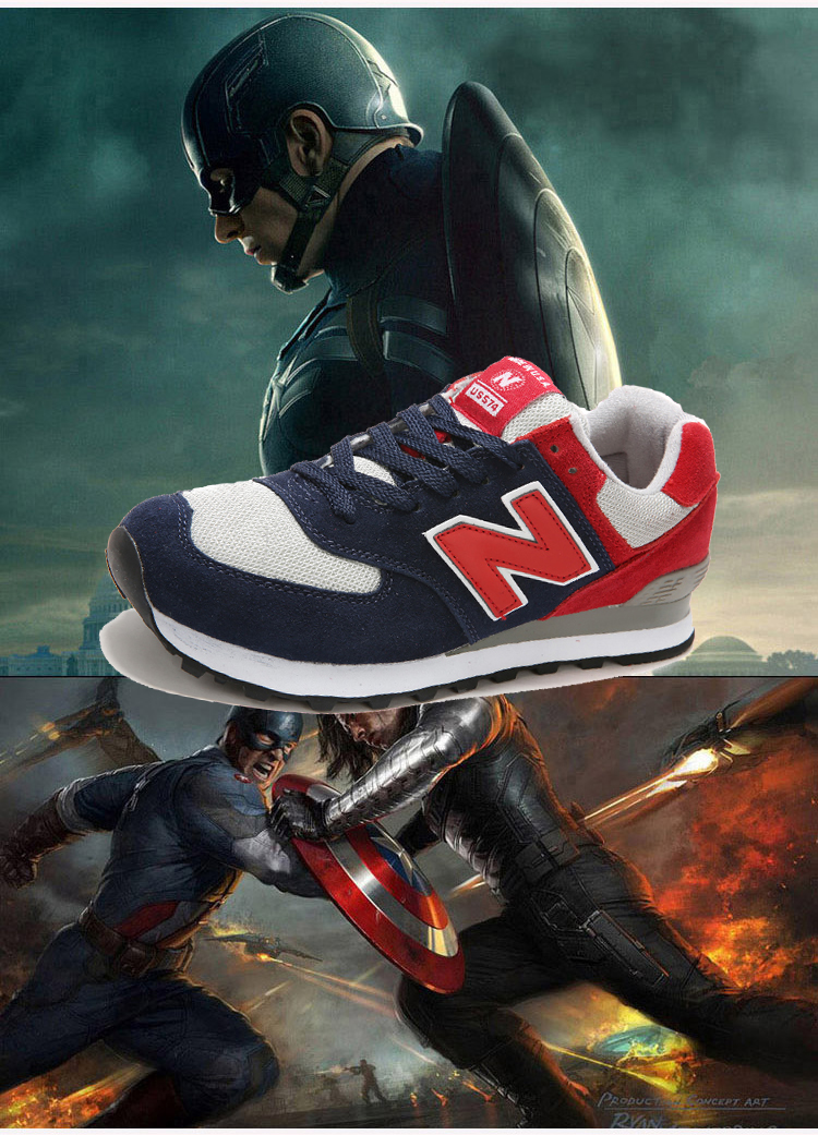 新百伦领跑574美国队长男鞋女鞋春夏秋n字鞋三原色情侣运动跑步鞋